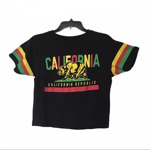 ON FIRE Short sleeve Black Shirt / Size: L